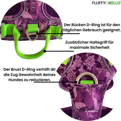 FLUFFY GESCHIRR™ inkl. FLUFFY LEINE™ - Das #1 Gesündeste Hundegeschirr